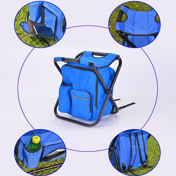 Cooli Tote : 3 In 1 Cooler Backpack & Stool - Blue - Image 8