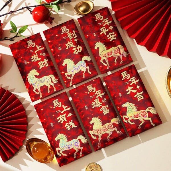 Lucky Lunar New Year Fire Horse Gift Envelopes (6pk) - Image 3