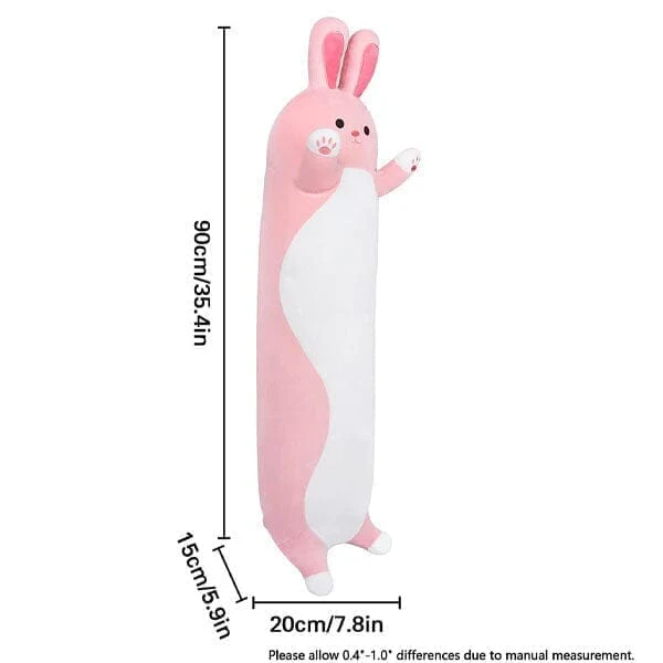 Long Animal Plush Toy Styles (3FT Long!) | Pink Bunny - Image 5